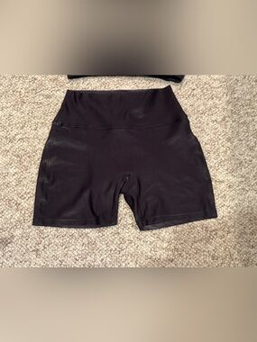 Bombshell Sportswear Black Gloss Shiny OG Shorts Large